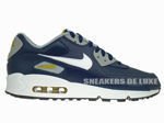 652980-400 Nike Air Max 90 Leather Obsidian/White-Wolf Grey-Gold Loden